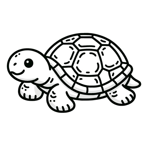 Simple Turtle Coloring Page