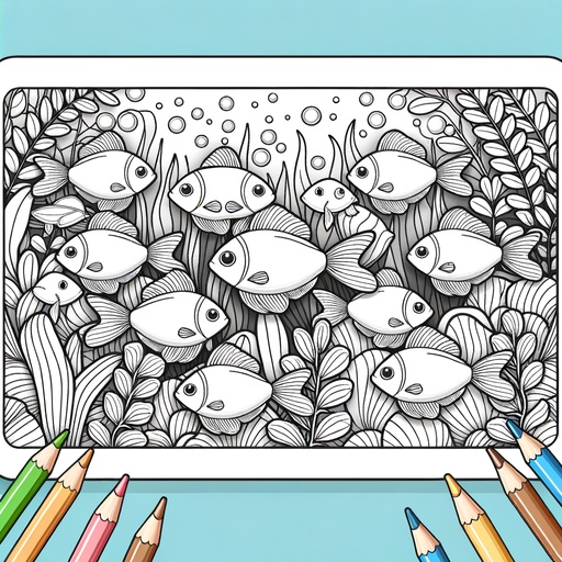 Cute Neon Tetra Coloring Page