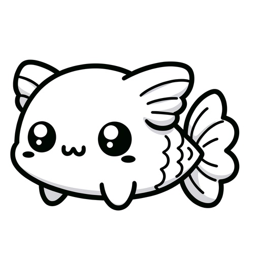 Cute Catfish Coloring Page