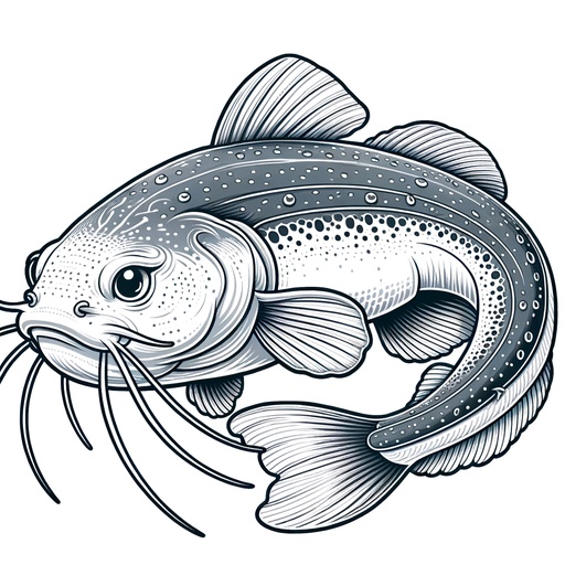 Realistic Catfish Coloring Page