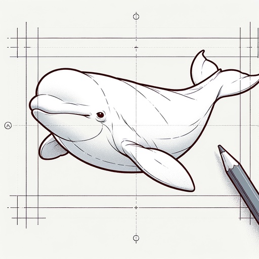 Realistic Beluga Whale Coloring Page