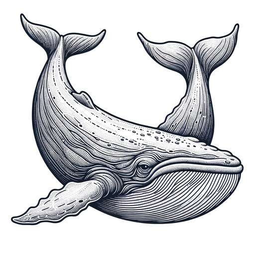 Realistic Gray Whale Coloring Page