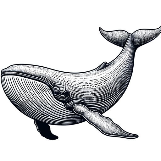 Realistic Minke Whale Coloring Page