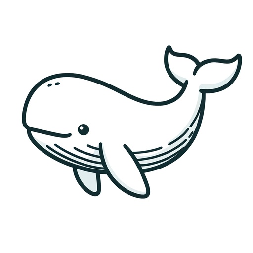 Cute Pilot Whale Coloring Page