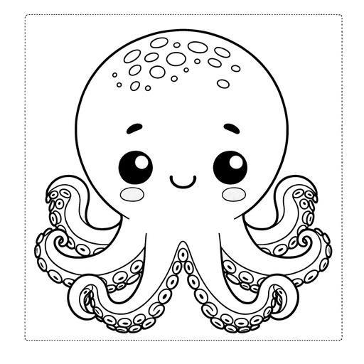 Children&#8217;s Octopus Coloring Page