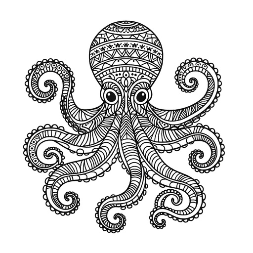 Mindful Octopus Coloring Page