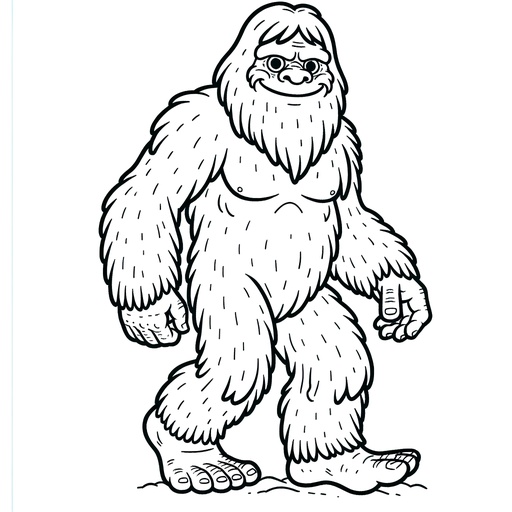 Children's Cartoon Yeti Coloring Page- 4 Free Printable Pages