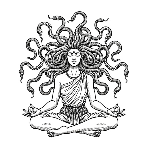 Children&#8217;s Mindful Medusa Coloring Page