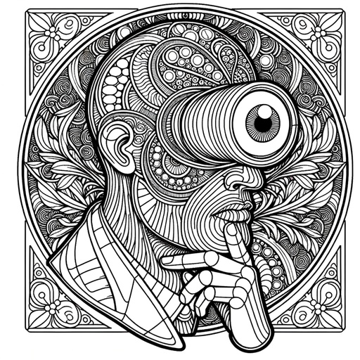 Children&#8217;s Mindful Cyclops Coloring Page