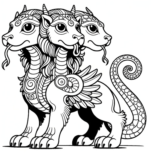 Chimeras Coloring Pages for Children