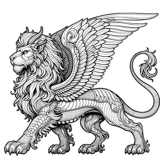 Children&#8217;s Realistic Chimeras Coloring Page