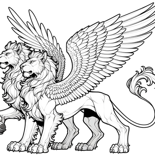 Griffin Coloring Pages For Children