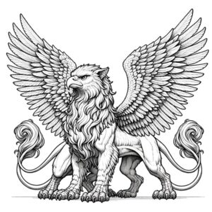 Children's Realistic Griffins Coloring Page- 4 Free Printable Pages