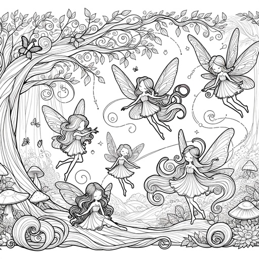 Fairy Coloring Pages For Children