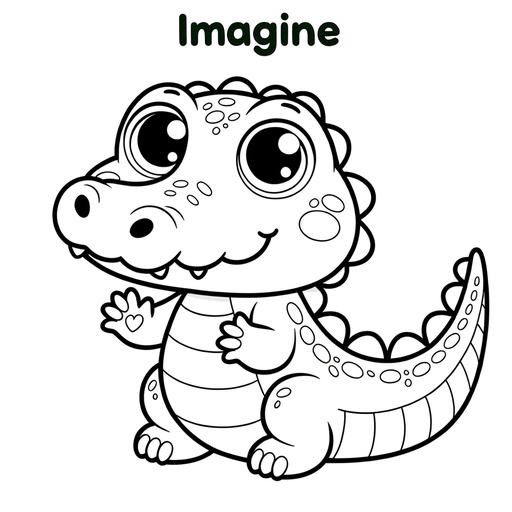 Children&#8217;s Alligator Coloring Page