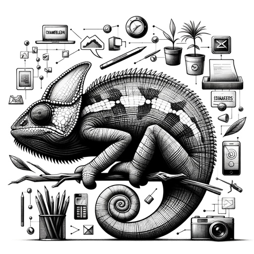 Children&#8217;s Job-themed Chameleon Coloring Page