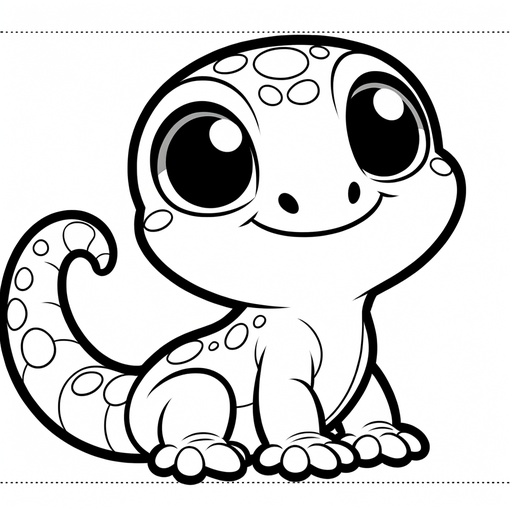 Gecko Coloring Pages For Children