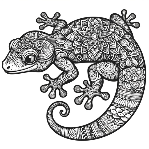 Gecko Coloring Pages For Children