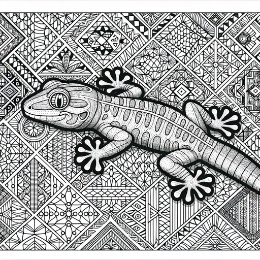 Gecko Coloring Pages For Children