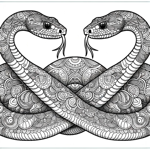 Mindful Rattlesnake Coloring Page