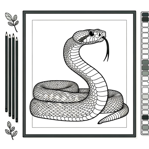 Action Pose Rattlesnake Coloring Page