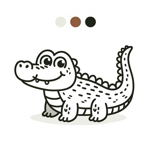 Children&#8217;s Alligator Coloring Page