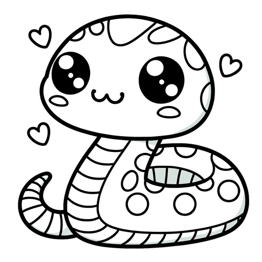 Children&#8217;s Rattlesnake Coloring Page