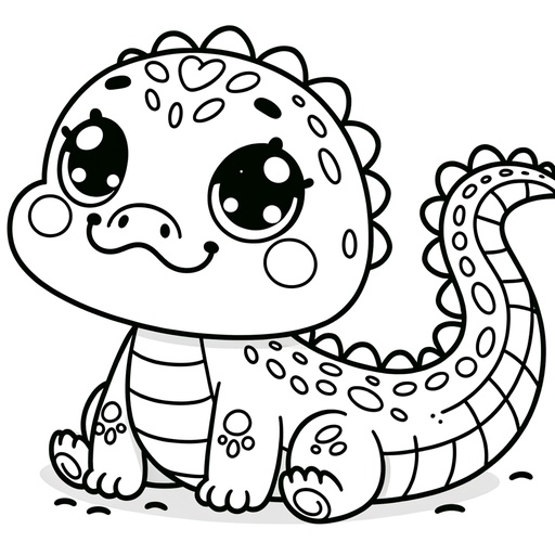 Children&#8217;s Crocodile Coloring Page