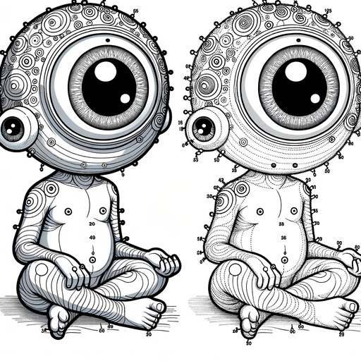 Children&#8217;s Mindful Cyclops Coloring Page