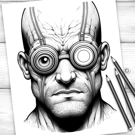 Children&#8217;s Realistic Cyclops Coloring Page