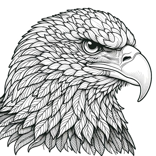 Children&#8217;s Detailed Bald Eagle Coloring Page