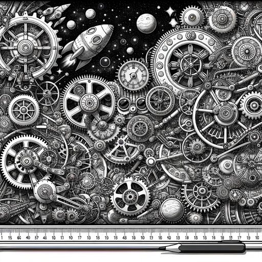 Children&#8217;s Steampunk Space children&#8217;s coloring Page