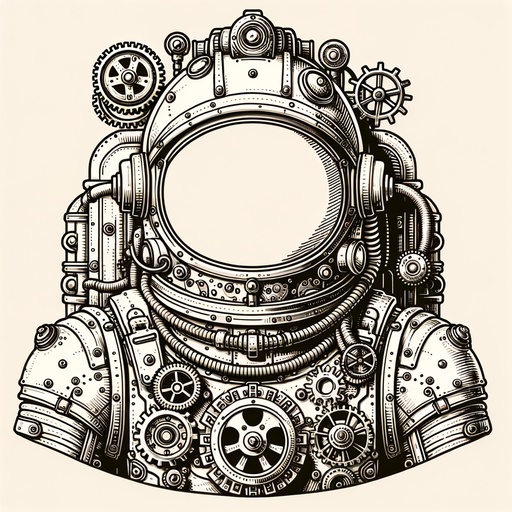 Children&#8217;s Steampunk Astronaut children&#8217;s coloring Page