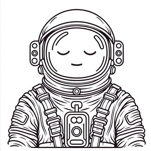 Children&#8217;s Mindful Astronaut children&#8217;s coloring Page