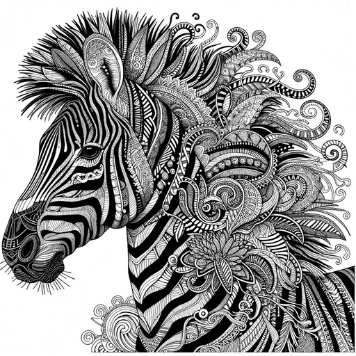 Zebra Coloring Pages for Teens
