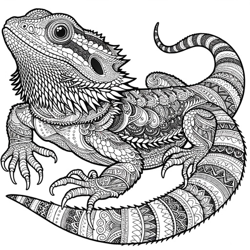 Bearded Dragon Coloring Pages for Teens