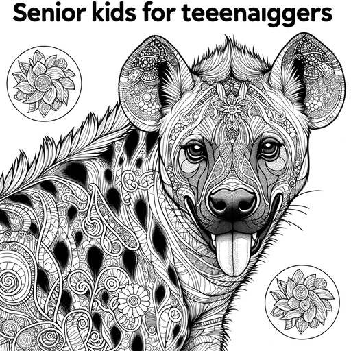 Hyena Coloring Pages for Teens