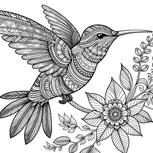 Hummingbird Coloring Pages for Teens