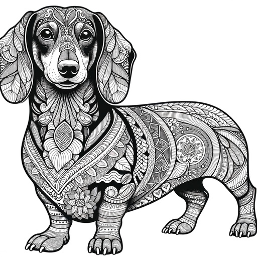 Dachshund Coloring Pages for Teens