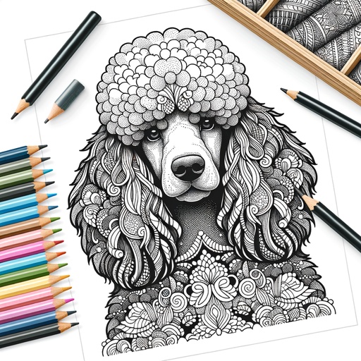 Poodle Coloring Pages for Teens