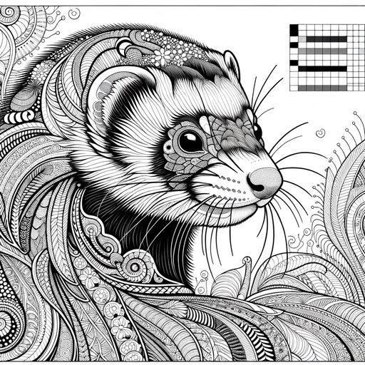 Children&#8217;s Ferret Coloring Pages for Teens