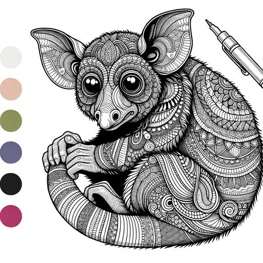 Aye-Aye Coloring Pages for Teens