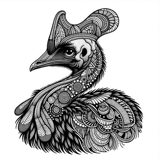 Cassowary Coloring Pages for Teens
