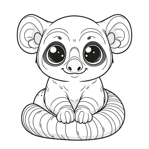Children's Cute Kinkajou Coloring Page- 3 Free Printable Pages
