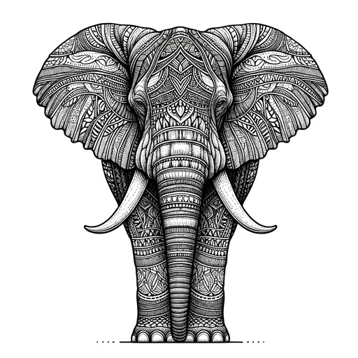 African Elephant Coloring Pages for Teens