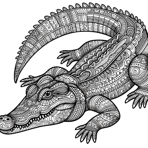 Crocodile Coloring Pages for Teens