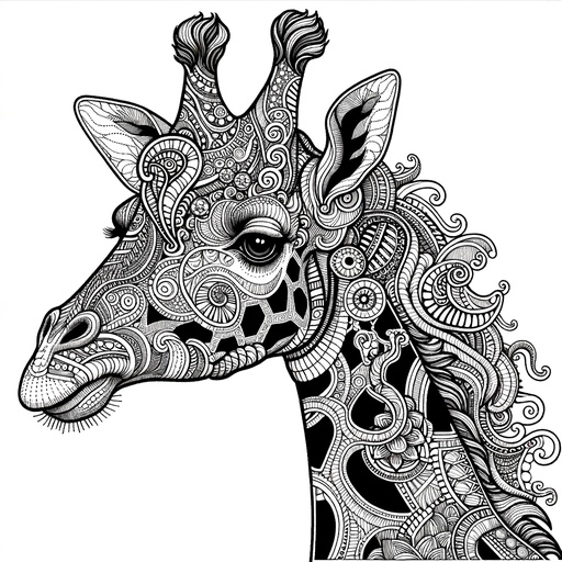 Giraffe Coloring Pages for Teens