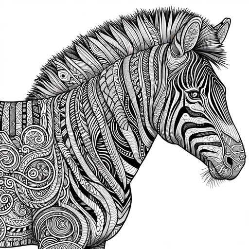 Zebra Coloring Pages for Teens