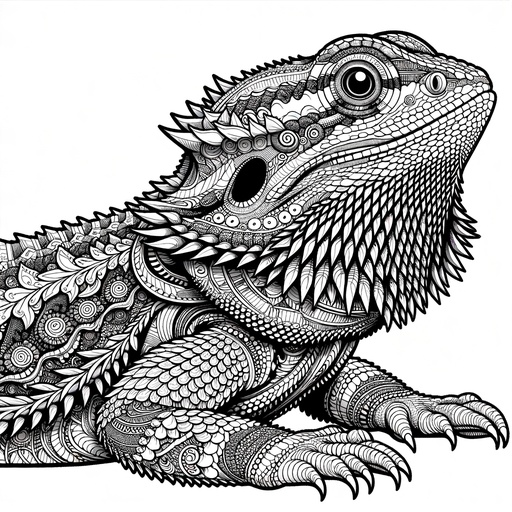 Bearded Dragon Coloring Pages for Teens