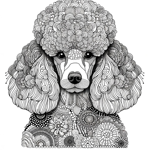 Poodle Coloring Pages for Teens